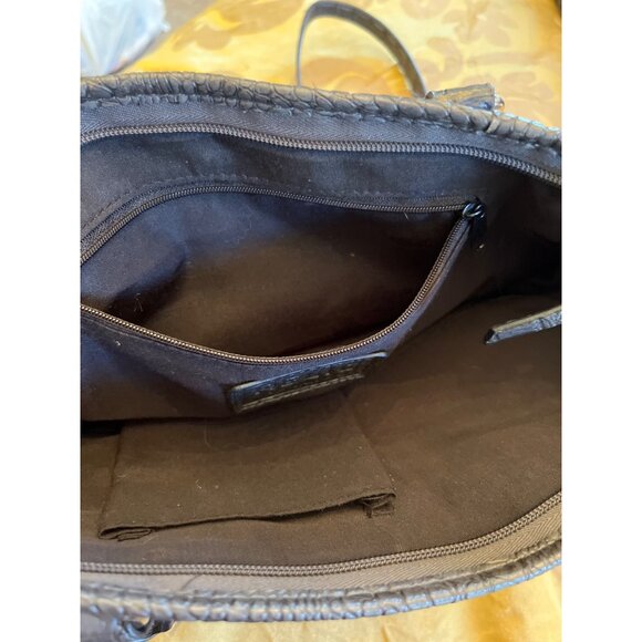 Relic Dark Gray Crossbody Bag with Handles Faux Snakeskin Interior Pockets - Picture 6 of 6